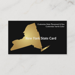 New York State Visitekaartje Metallic Gold