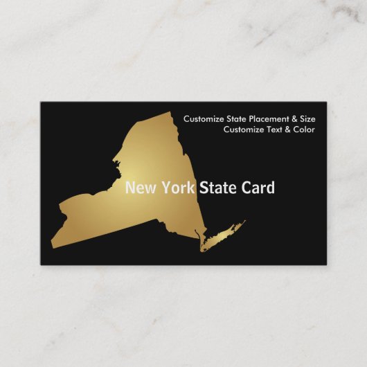 New York State Visitekaartje Metallic Gold (Voorkant)