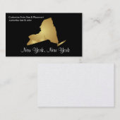 New York State Visitekaartje Metallic Gold (Voorkant / Achterkant)