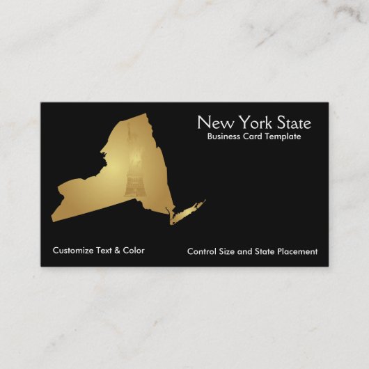 New York State Visitekaartje Metallic Gold (Voorkant)