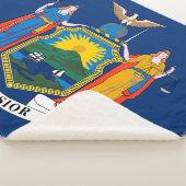 New York State Vlag Print Patriottisch Sherpa Deken (3/4)
