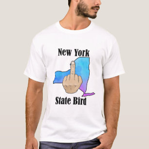 New York State vogel T-shirt middelvinger kleur