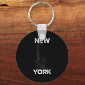New York Statue Of Liberty Halftone Effect Sleutelhanger (Voorkant)