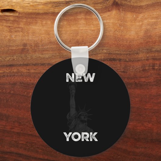 New York Statue Of Liberty Halftone Effect  Sleutelhanger (Voorkant)