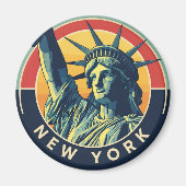 New York Statue of Liberty Travel Magneet (Voorkant)