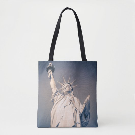 New York Status of Liberty Blue Canvas tas (Voorkant)