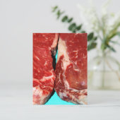 New York Steak Raw Briefkaart (Staand voorkant)