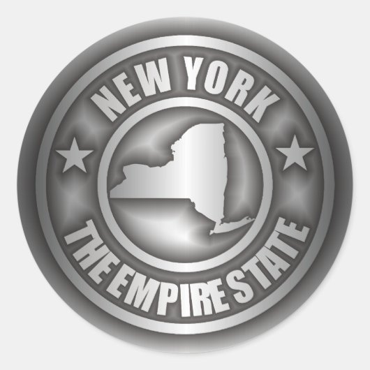 "New York Steel"-Stickers Ronde Sticker (Voorkant)