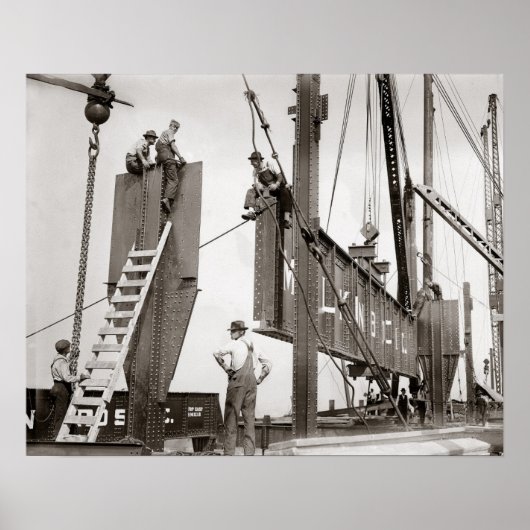 New York Steelworkers, 1913.  foto Poster (Voorkant)
