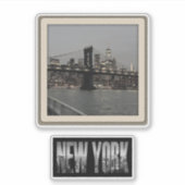 New York Sticker Pack Polaroid Silhouette Vinyl st (Voorkant)
