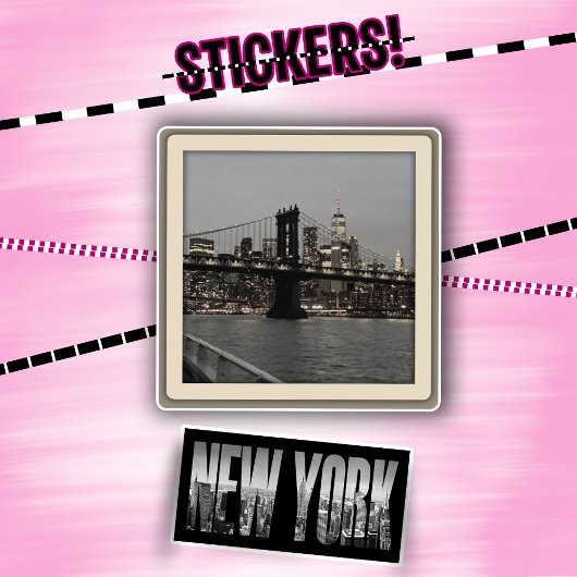 New York Sticker Pack Polaroid Silhouette Vinyl st