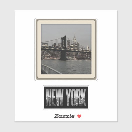New York Sticker Pack Polaroid Skyline Vinyl decal (Vel)