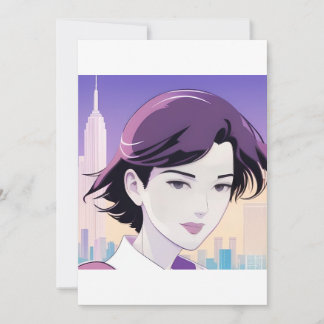 New York stijl schoonheid vrouw Kaart