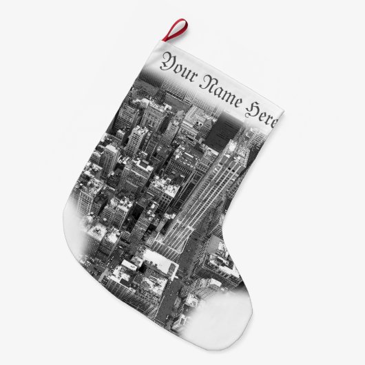 New York stopt met Kerstmis in New York Grote Kerstsok (Voorkant (Hangend))