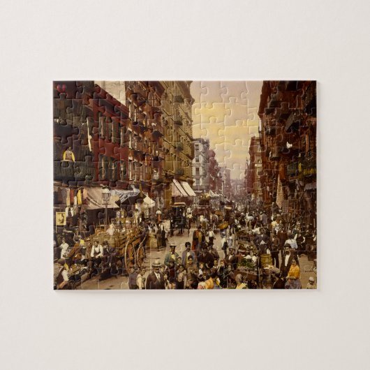 New York Straat 1890 Legpuzzel (Horizontaal)