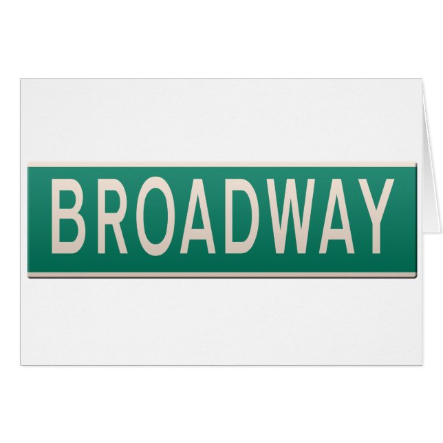 New York straat bord - Broadway. (Voorkant Horizontaal)