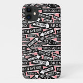 New York Straatnamen Blush Roze Patroon Case-Mate iPhone Case (Achterkant)