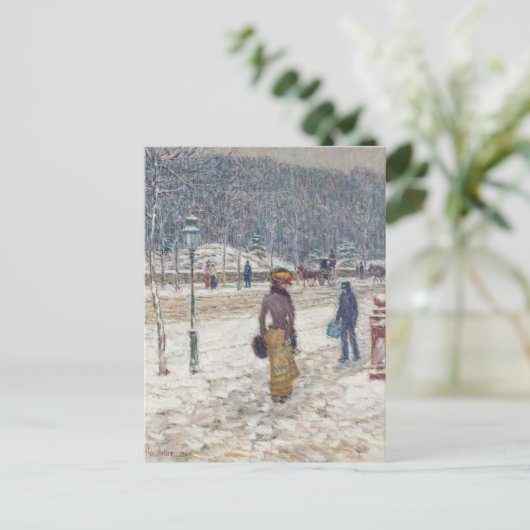 New York Street | Childe Hassam Briefkaart (Staand voorkant)