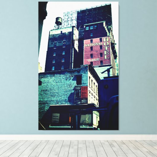 New York Street Scene Canvas Afdruk (Insitu (Houten vloer))