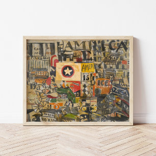 New York Street Scene   Joaquín Torres-García Poster