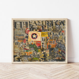 New York Street Scene | Joaquín Torres-García Poster
