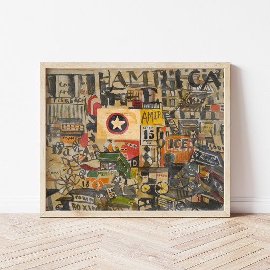New York Street Scene | Joaquín Torres-García Poster