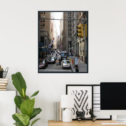 New York Street Scene Poster (Thuiskantoor)
