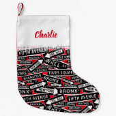 New York Street tekent New Yorker Kleine Kerstsok (Voorkant)