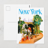 New York, Strijdwagens uit het park Briefkaart (Voorkant / Achterkant)
