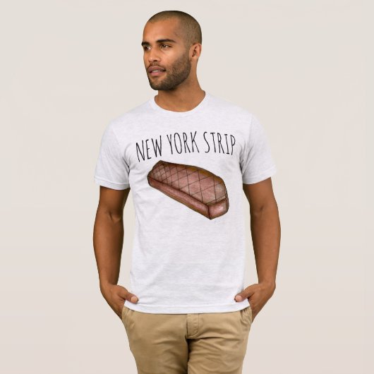 New York Strip NYC Strip Steak Vat Foodie T-shirt (Voorkant volledig)