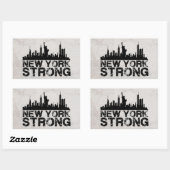 New York Strong Rechthoekige Sticker (Vel)