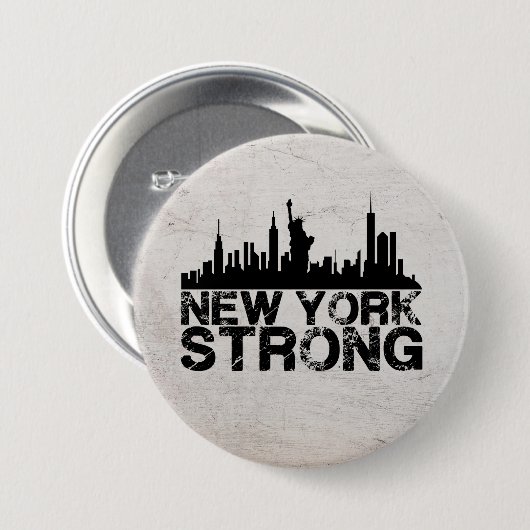 New York Strong Ronde Button 7,6 Cm (Voorkant /achterkant)