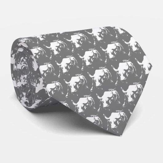 New York Stropdas NYC Bull Statue Souvenir Necktie (Opgerold)
