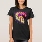 New York Style Cheesecake Synthwave 80s Retrowave T-shirt (Voorkant)
