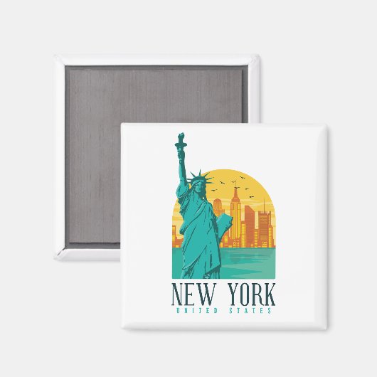 New York Stylish Skyline Magneet (Voorkant / Achterkant)