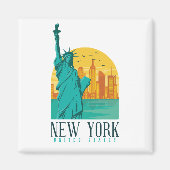 New York Stylish Skyline Magneet (Voorkant)