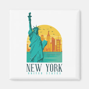 New York Stylish Skyline Magneet
