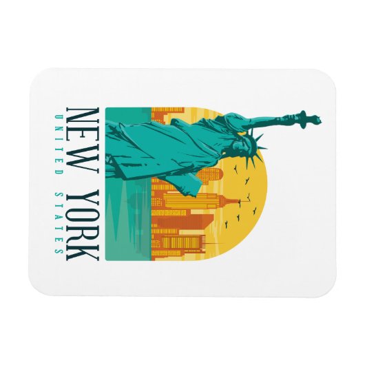 New York Stylish Skyline Magneet (Horizontaal)