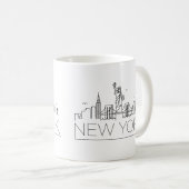New York Stylized Skyline Koffiemok (Voorkant rechts)