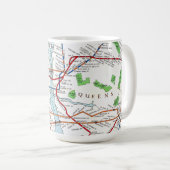 New York Subway Map 15 oz Classic White Mok (Voorkant rechts)
