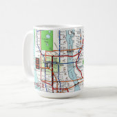 New York Subway Map 15 oz Classic White Mok (Voorkant links)