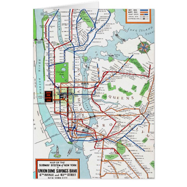 New York: Subway Map, 1940 (Voorkant)