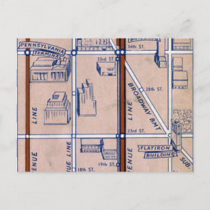 NEW YORK SUBWAY MAP, 1940 2 BRIEFKAART