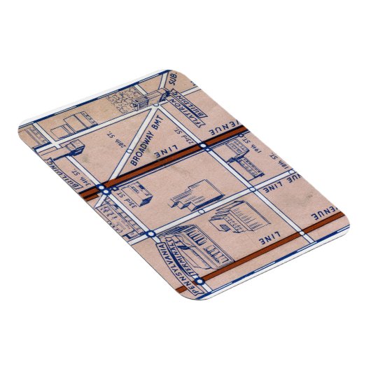 NEW YORK SUBWAY MAP, 1940 2 MAGNEET (Rechterzijde)