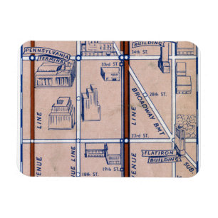 NEW YORK SUBWAY MAP, 1940 2 MAGNEET