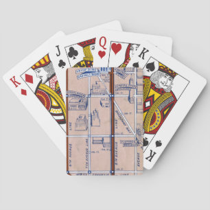 NEW YORK SUBWAY MAP, 1940 2 POKERKAARTEN