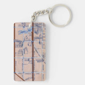 NEW YORK SUBWAY MAP, 1940 2 SLEUTELHANGER (achterkant)