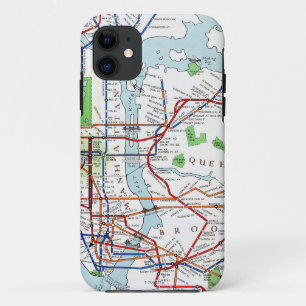 New York: Subway Map, 1940 iPhone 11 Hoesje