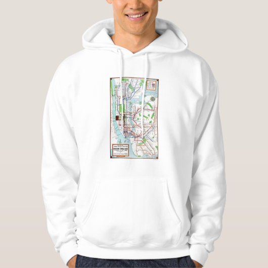 New York: Subway Map, 1940 Hoodie (Voorkant)