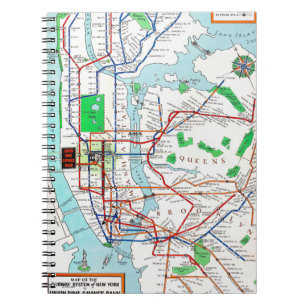 New York: Subway Map, 1940 Notitieboek